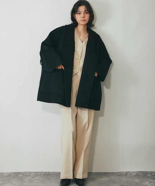 SMILE ORCHID（スマイルオーキッド） コート チェスターコート 丸襟