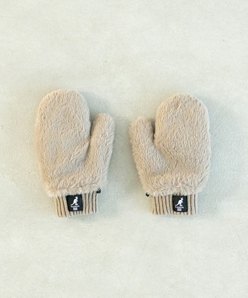 KANGOL（カンゴール） 手袋 ストラップ紐付きファーミトングローブ