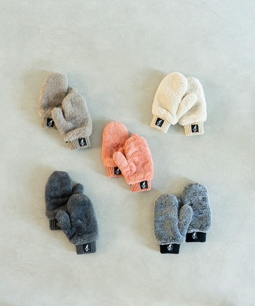 KANGOL（カンゴール） 手袋 ストラップ紐付きファーミトングローブ