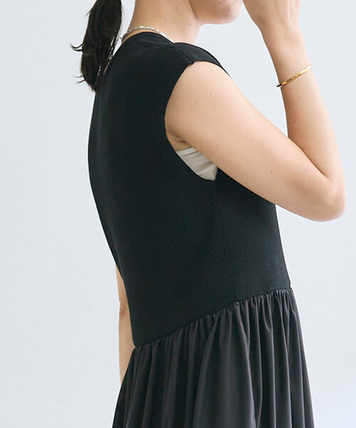 「RIVE DROITE」 ノースリーブワンピース 38 ブラウン レディースの画像7