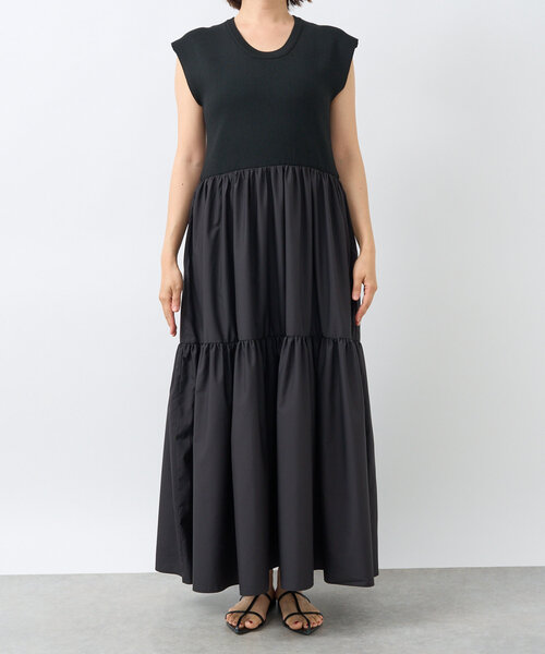 「RIVE DROITE」 ノースリーブワンピース 38 ブラウン レディースの画像9