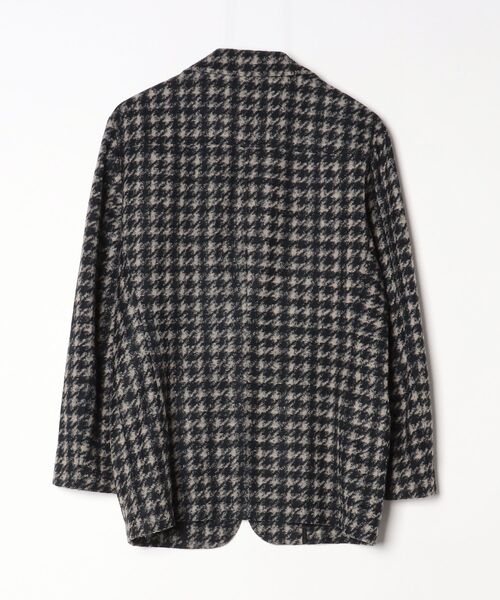 「T-JACKET」 チェック柄テーラードジャケット M ネイビー メンズ_画像2