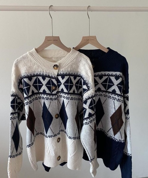 「NANEA」 ニットカーディガン フリー アイボリー レディース_画像9