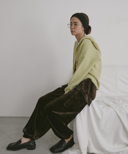 「duei」 ニットカーディガン FREE ブラック レディース_画像2