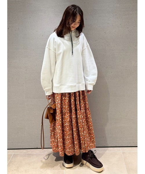 Mila Owen（ミラオーウェン） パーカー フォルムスリーブ裏起毛