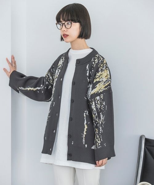 「JEANASIS」 ニットカーディガン FREE ブルー系その他 レディース_画像9