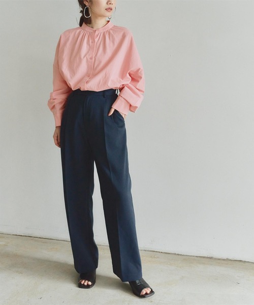 「titivate」 長袖ブラウス M ライトブルー レディース_画像7