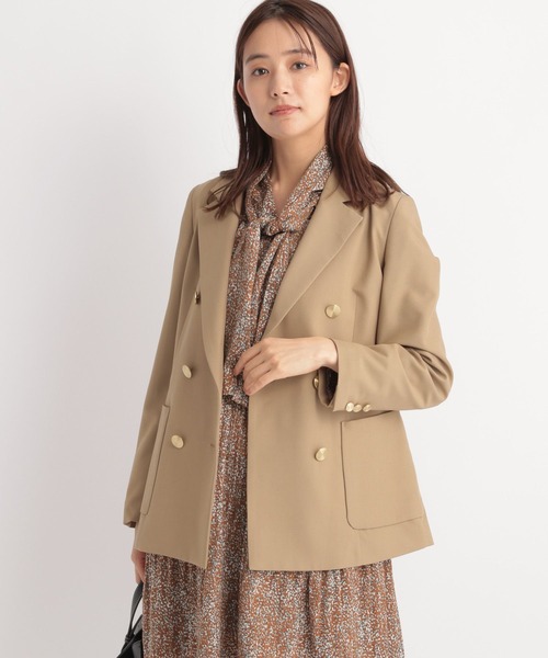 「Andemiu」 テーラードジャケット FREE ベージュ レディース_画像3