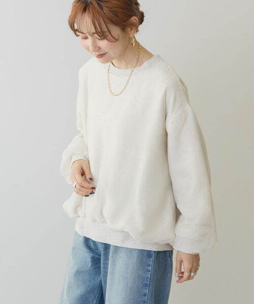 「AMERICAN HOLIC」 スウェットカットソー L チャコールグレー レディース_画像3