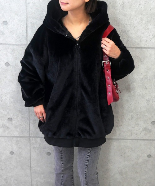 FUN ブルゾン アウター ファーロゴブルゾン レディース : ZOZOTOWN