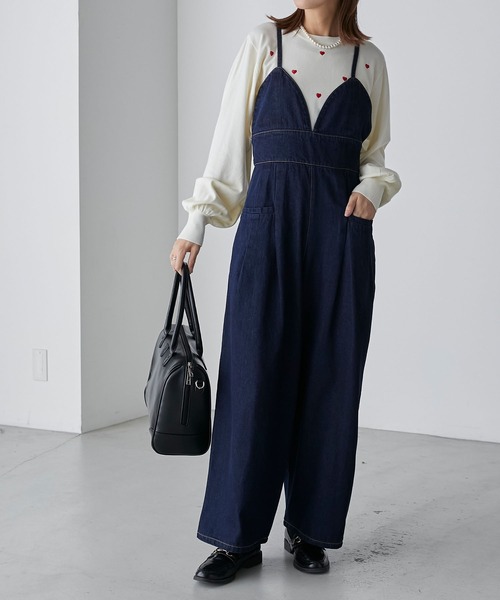 「BONLECILL」 オーバーオール FREE ブラック レディース_画像4