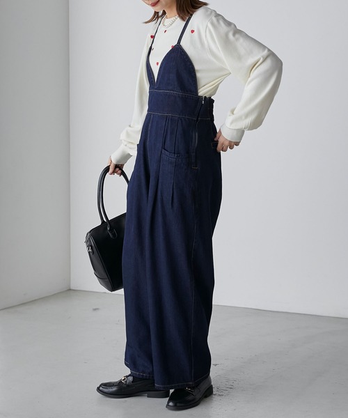 「BONLECILL」 オーバーオール FREE ブラック レディース_画像7