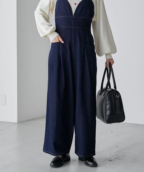 「BONLECILL」 オーバーオール FREE ブラック レディース_画像8