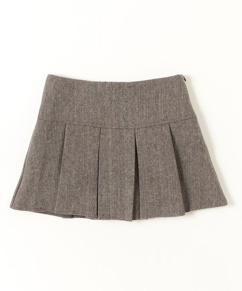 gossip!ロサンゼルス スカート JK ウールライク リンボーン厚手タック