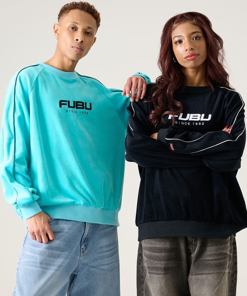 FUBU スウェットシャツ 3x FUBU（フブ） トレーナー スウェット ブランド Velour Pullover
