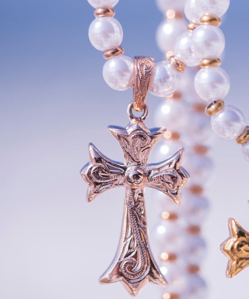 IRIEBEACH（アイリービーチ） ネックレス Pearl×cross necklace