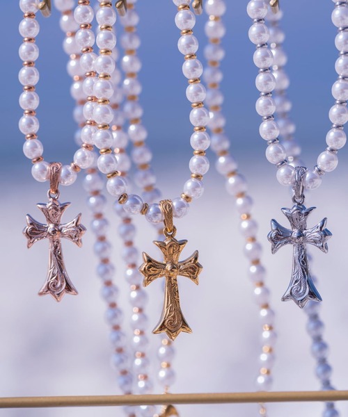 IRIEBEACH（アイリービーチ） ネックレス Pearl×cross necklace