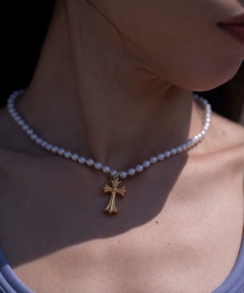 IRIEBEACH（アイリービーチ） ネックレス Pearl×cross necklace