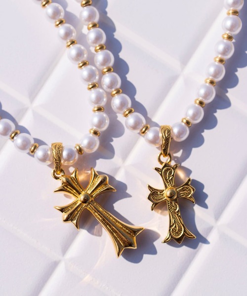IRIEBEACH（アイリービーチ） ネックレス Pearl×cross necklace