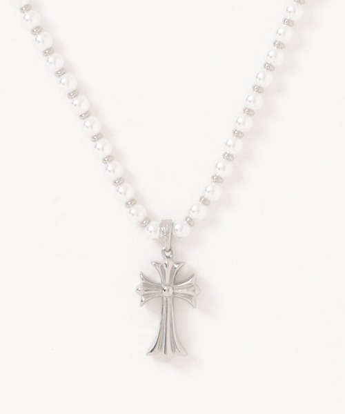 IRIEBEACH（アイリービーチ） ネックレス Pearl×cross necklace