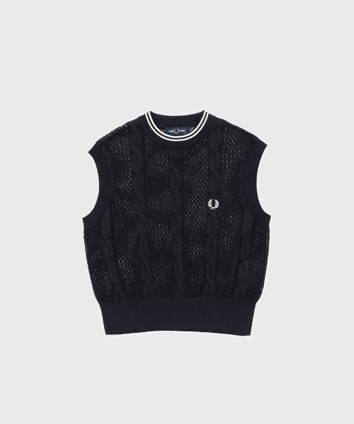 FRED PERRY（フレッドペリー） ニット セーター Mesh Cable Knit Tank