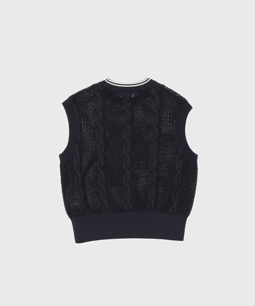 FRED PERRY（フレッドペリー） ニット セーター Mesh Cable Knit Tank