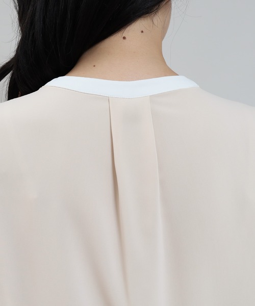 「TRUDEA」 長袖ブラウス MEDIUM ブルーグリーン レディース_画像8