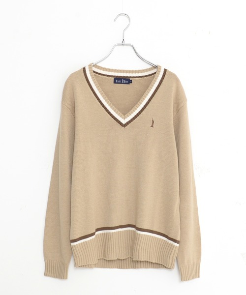 「EASTBOY」 長袖ニット L ベージュ レディース_画像4