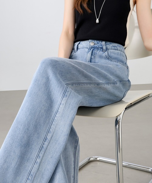 「HANDO」 デニムパンツ X-LARGE ブルー レディース_画像5