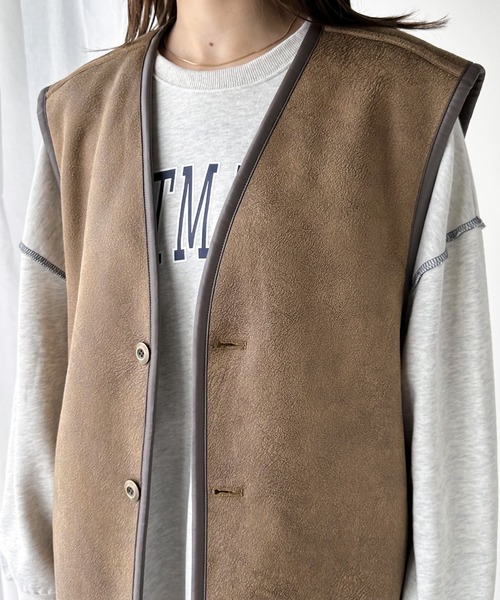 「Java」 ベスト SMALL ブラウン レディース_画像7