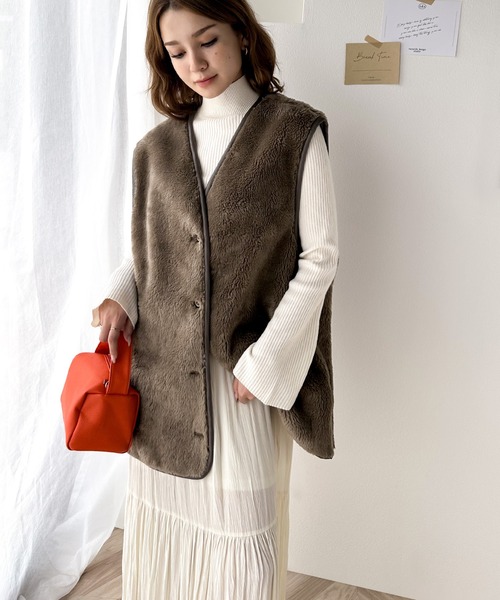 「Java」 ベスト SMALL ブラウン レディース_画像9