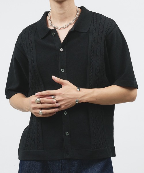 「selle glant」 半袖ニット SMALL ブラック メンズ_画像4