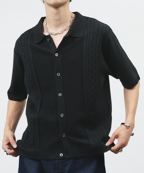 「selle glant」 半袖ニット SMALL ブラック メンズ_画像5