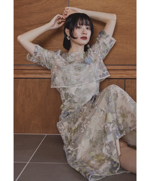「niana」 キャミソールワンピース M グリーン レディースの画像