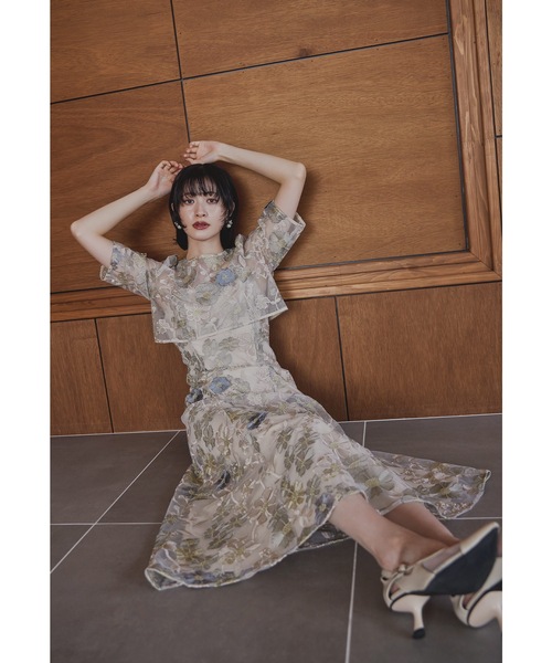 「niana」 キャミソールワンピース M グリーン レディースの画像