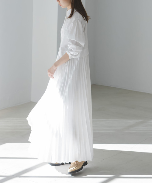 NOBLE（ノーブル） ワンピース 「追加」プリーツシャツワンピース