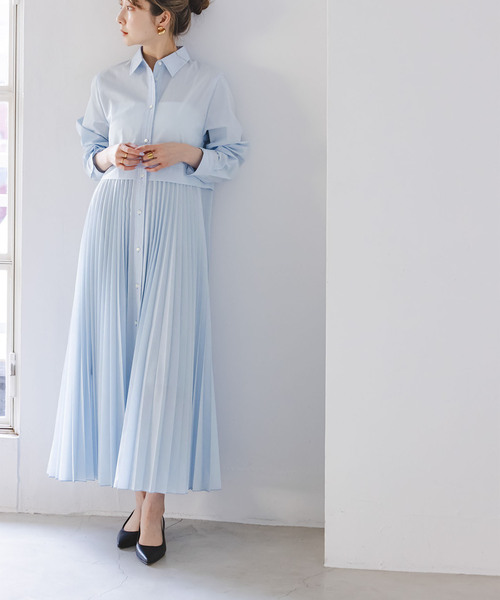 NOBLE（ノーブル） ワンピース 「追加」「洗える」プリーツシャツ
