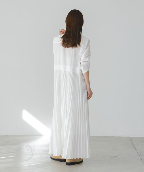NOBLE（ノーブル） ワンピース 「追加」プリーツシャツワンピース