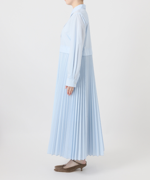 NOBLE（ノーブル） ワンピース 「追加」プリーツシャツワンピース