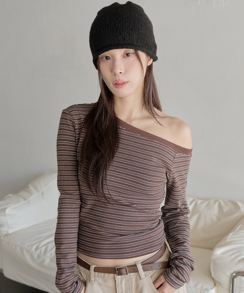 「UNE MANSION」 ニットキャップ ONESIZE ブラック レディース_画像2