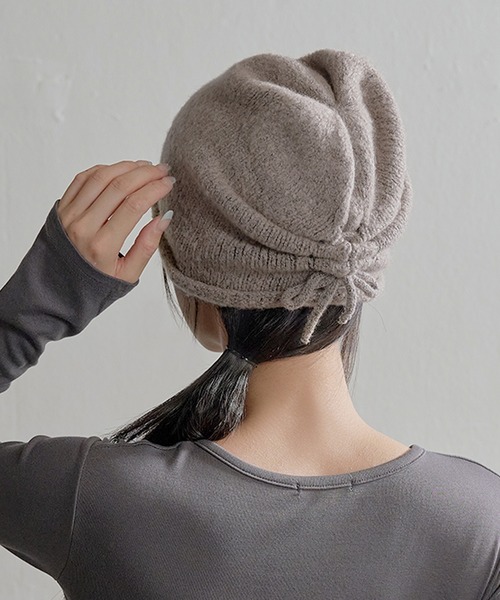 「UNE MANSION」 ニットキャップ ONESIZE ブラック レディース_画像9