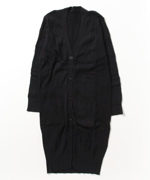 「atONE」 ニットカーディガン L 杢グレー レディース_画像3