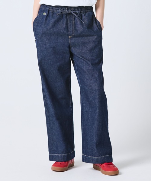 新品タグ付 LACOSTE ワイドレッグイージーデニムパンツ LACOSTE（ラコステ） ジーンズ デニム デニムパンツ ワイドレッグ