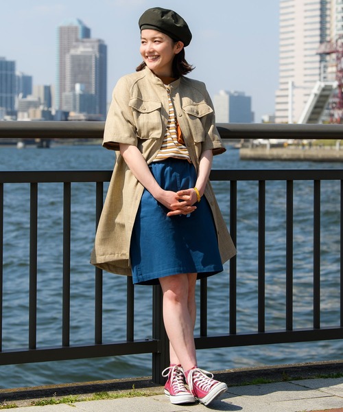 「KRIFF MAYER Lady's Collection」 半袖チュニック MEDIUM ブルー レディース_画像6