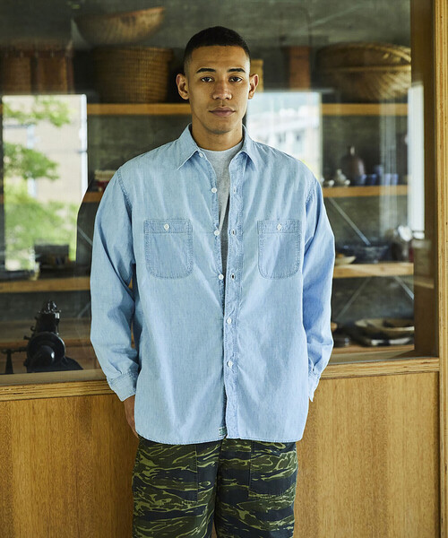 orSlow（オアスロウ） シャツ | シャンブレー ワークシャツ MEN メンズ