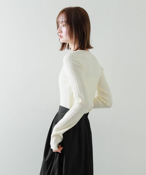 「SENSE OF PLACE by URBAN RESEARCH」 ニットカーディガン ONE ネイビー レディース_画像5