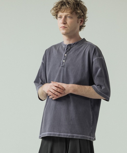 SLICK（スリック） tシャツ 「SLICK/スリック」Pigment Dye Henley