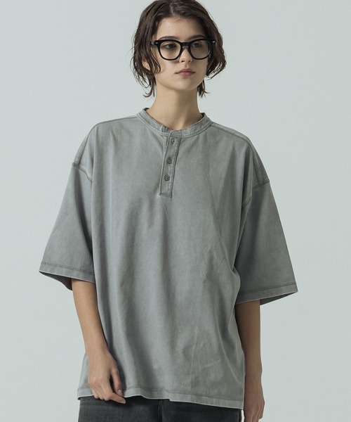 SLICK（スリック） tシャツ 「SLICK/スリック」Pigment Dye Henley