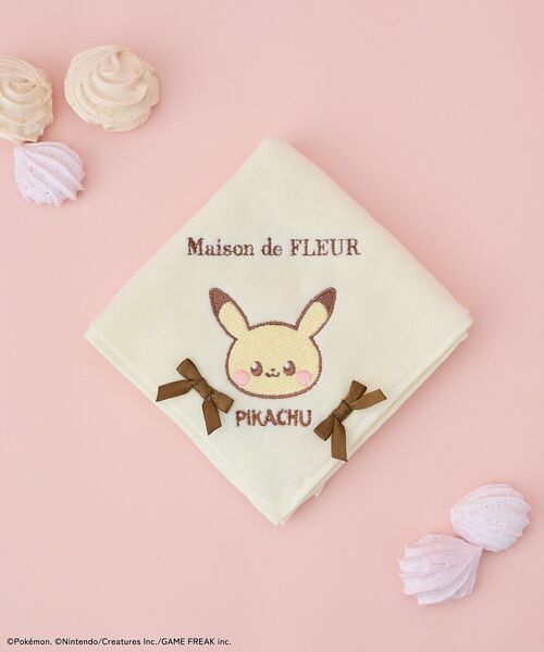 Maison de FLEUR（メゾンドフルール） ハンカチ 刺繍タオルハンカチ