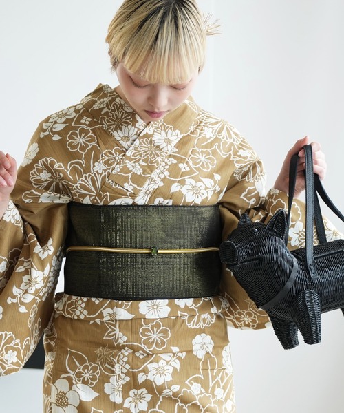 utatane 浴衣 浴衣 単品 珈琲ミルクの古典花 レディース : ZOZOTOWN